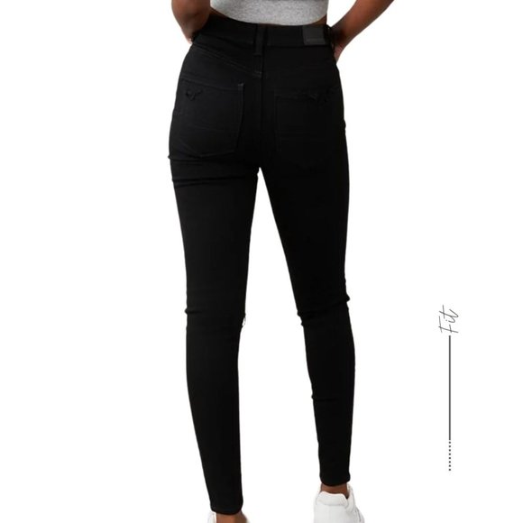 BLACK SUPER HIGH-RISE JEGGINGS - Picture 7 of 10
